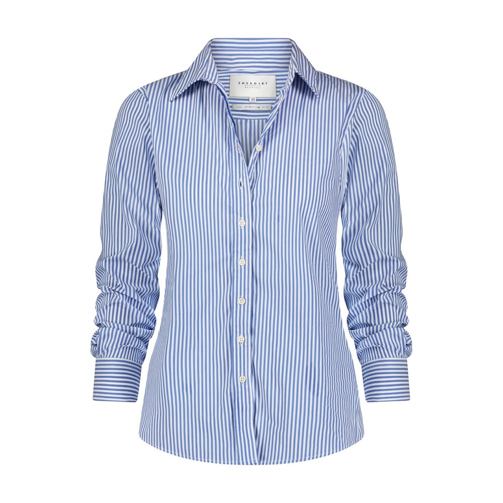 Blue Striped Button-Up Shirt - The Boyfriend Shirt